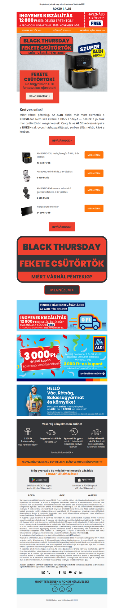 🏷️📢 BLACK THURSDAY / FEKETE CSÜTÖRTÖK AZ ALDIBAN! 💥 Miért várnál péntekig?? 🔥