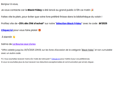 À -25%, les stocks partent vite !