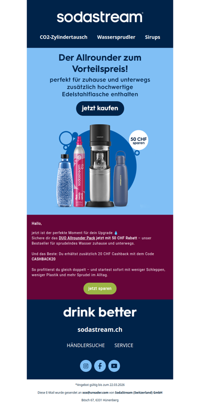 Sprudel zuhause & unterwegs