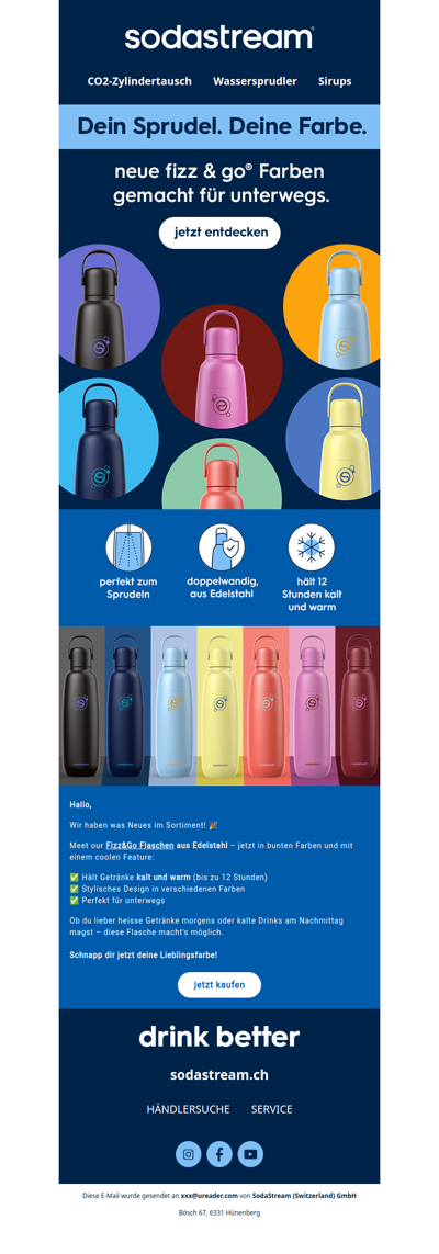 🌈 Neue Fizz&Go Flaschen – bunt, stylisch!