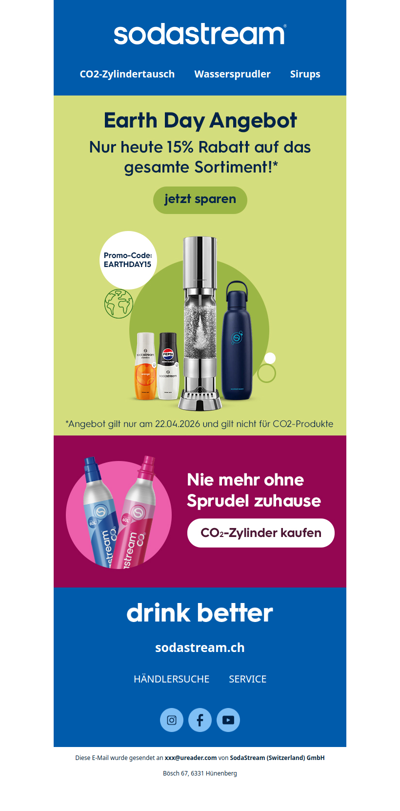 Nur heute - Earth Day Angebot 🌍