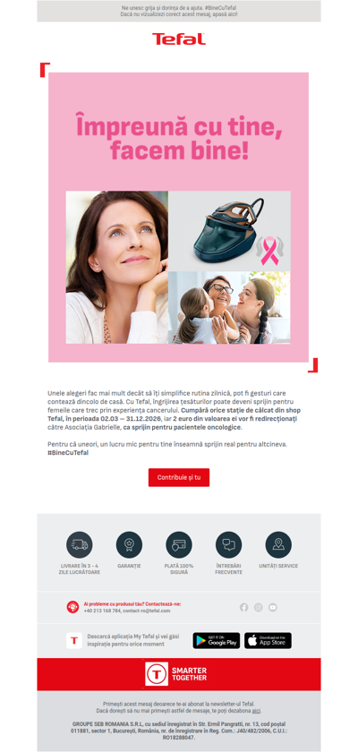 Împreună cu tine, facem bine! ❤️🎗️