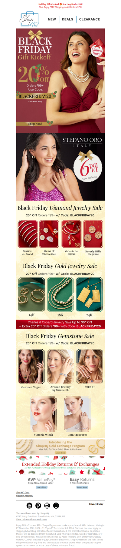 Black Friday Jewelry Savings + Extra 20% OFF!