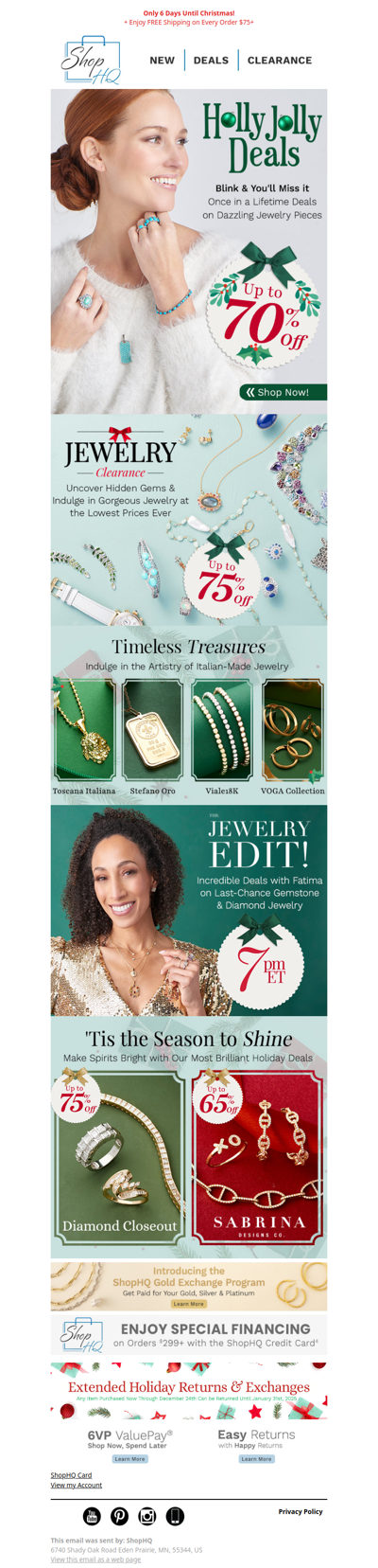 We are LIVE with Holly Jolly Jewelry Deals!