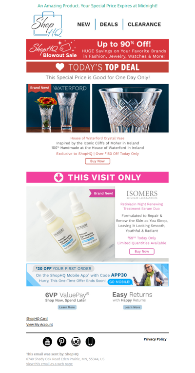 New Offers from Waterford & ISOMERS