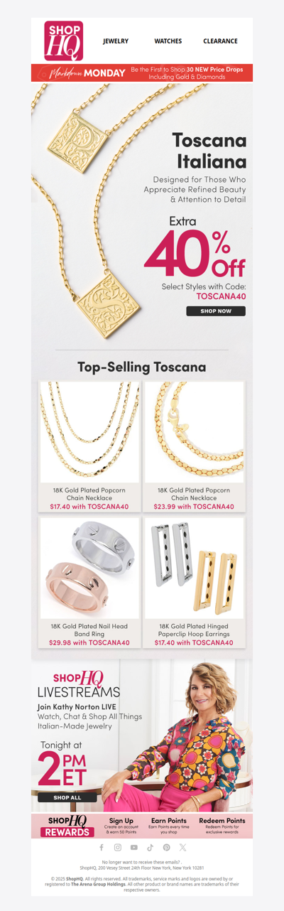 Unlock an EXTRA 40% OFF Toscana Italiana Now!