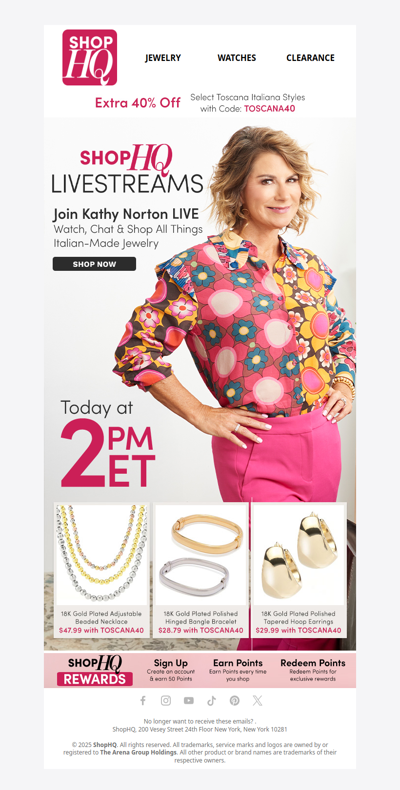 📺 Livestream Alert: Italian-Made Jewelry!