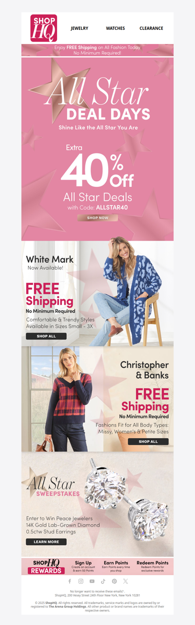 🌟 All Star Deal Days - Extra 40% OFF COUPON!