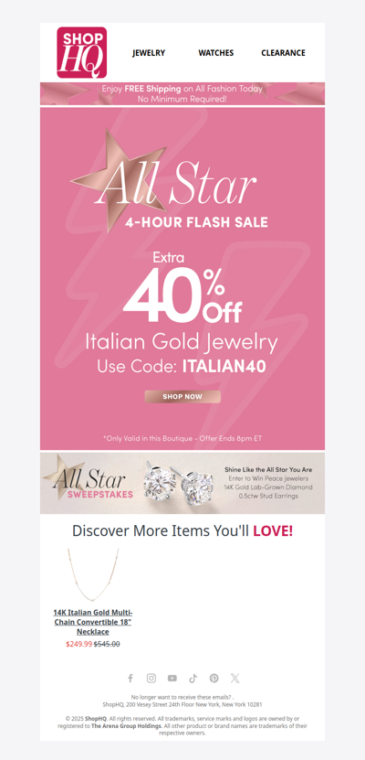 ⏳ FINAL HOUR! 40% Off Flash Sale Ends Soon!