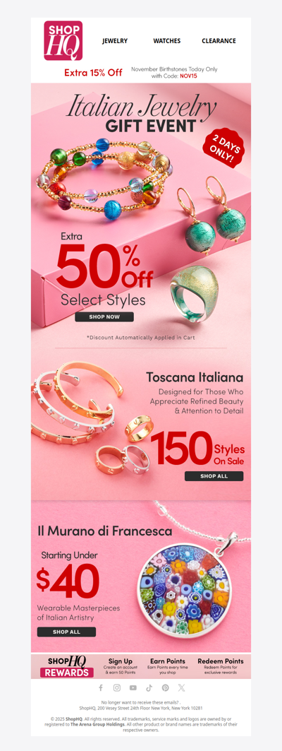 Italian Jewelry Gifts 🎁 Extra 50% OFF Select!