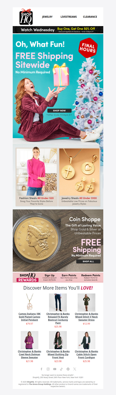 🚨 Final Hours: FREE Shipping Sitewide - No Minimum!