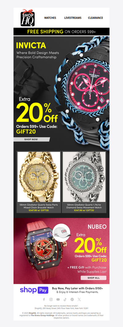 NEW INVICTA Early Black Friday Savings!