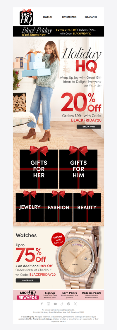 🎁 Save an Extra 20% on Holiday Orders Over $99!