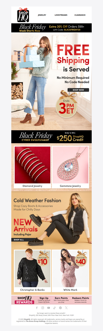 Hurry! FREE Shipping Sitewide Vanishes at 3pm ET ⏰