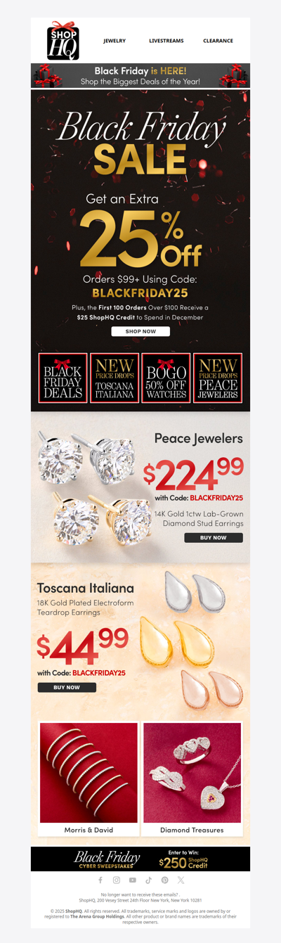 🎉 Black Friday is Here: Get an Extra 25% Off Orders $99+