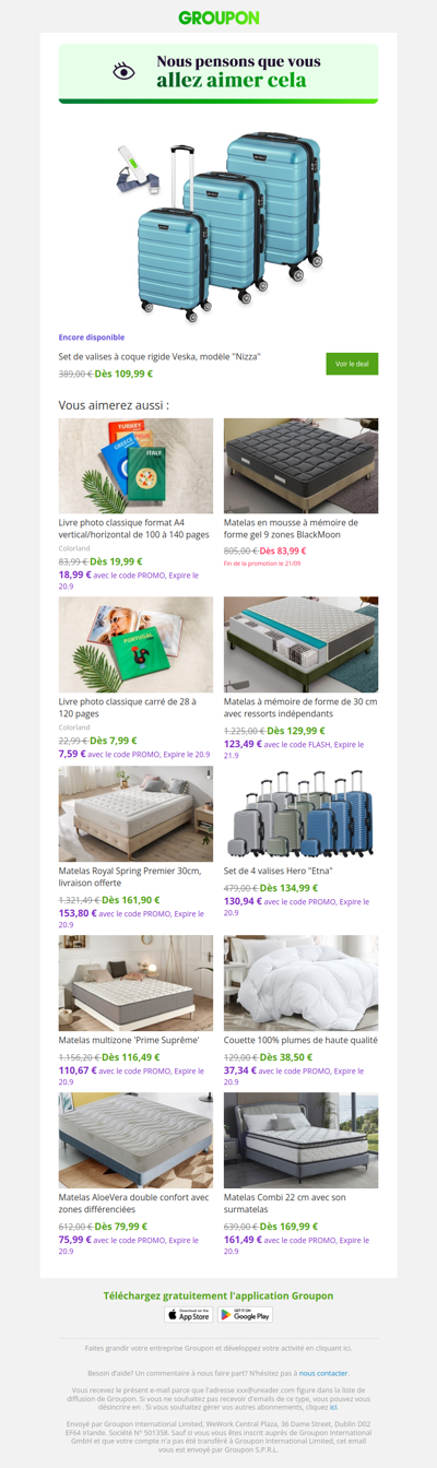 L'offre que tu as vue est toujours dispo !