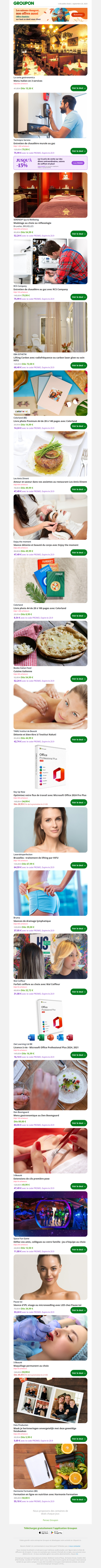 Menu Italien en 3 services