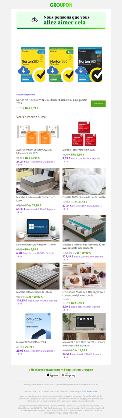 L'offre que tu as vue est toujours dispo !