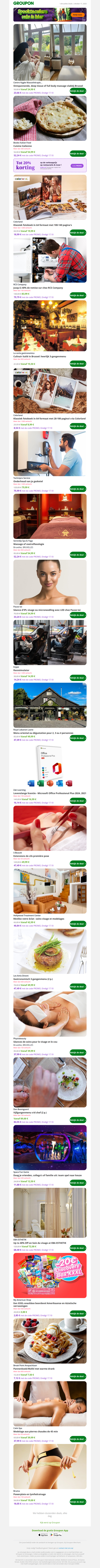 Ontspannende, deep tissue of full body massage vlakbij Brussel