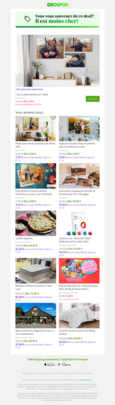 Vite ! Baisse de prix sur l'offre que tu as vue !