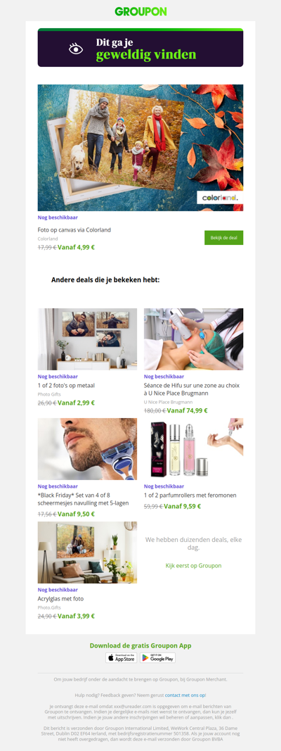 Zeg ja tegen deze deal! Hij is nog steeds beschikbaar!