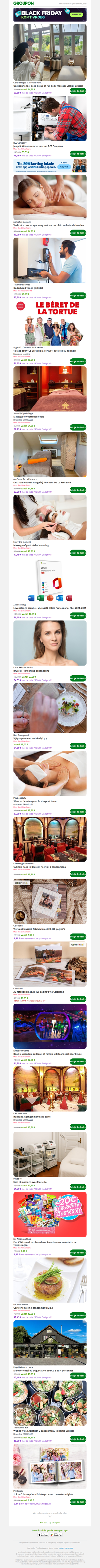 Ontspannende, deep tissue of full body massage vlakbij Brussel