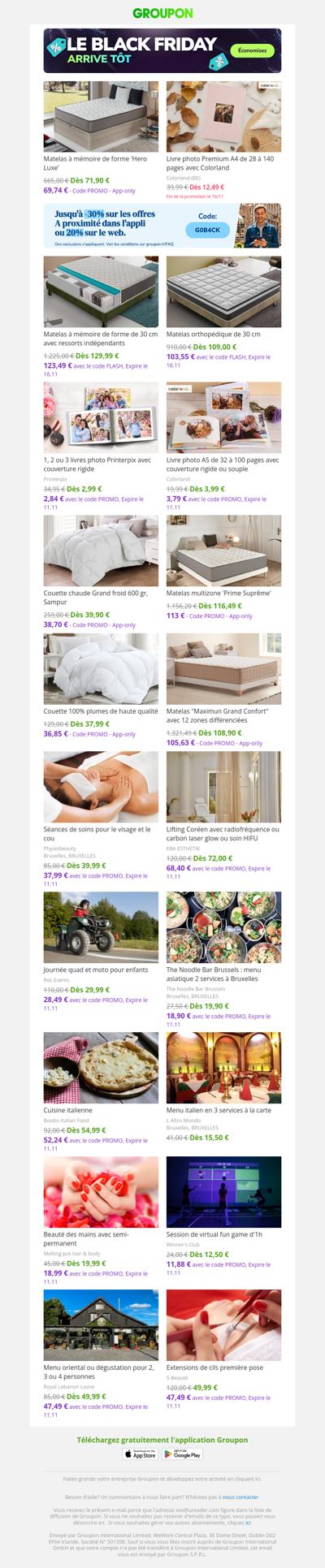 Matelas à mémoire de forme 'Hero Luxe'