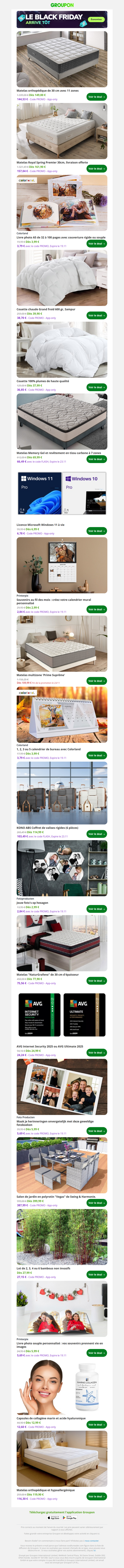 Matelas orthopédique de 30 cm avec 11 zones