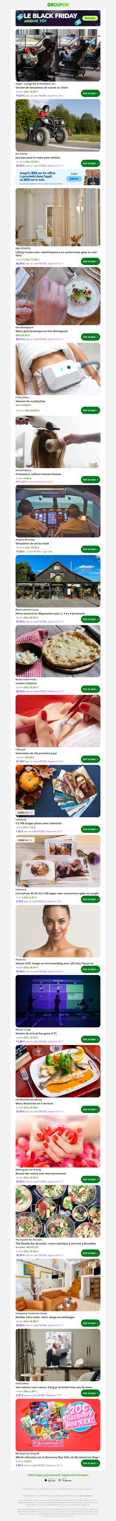 Session de simulateur de course au choix