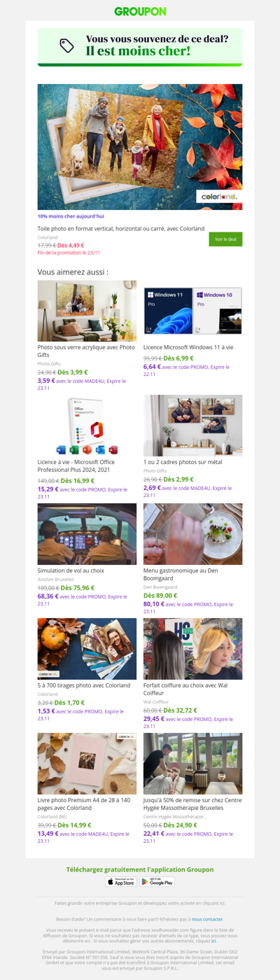 Prix encore plus bas sur l'offre que tu as vue !