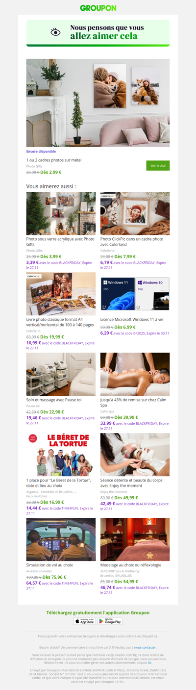 L'offre que tu as vue est toujours dispo !