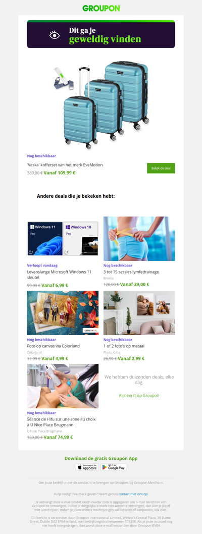 Zeg ja tegen deze deal! Hij is nog steeds beschikbaar!