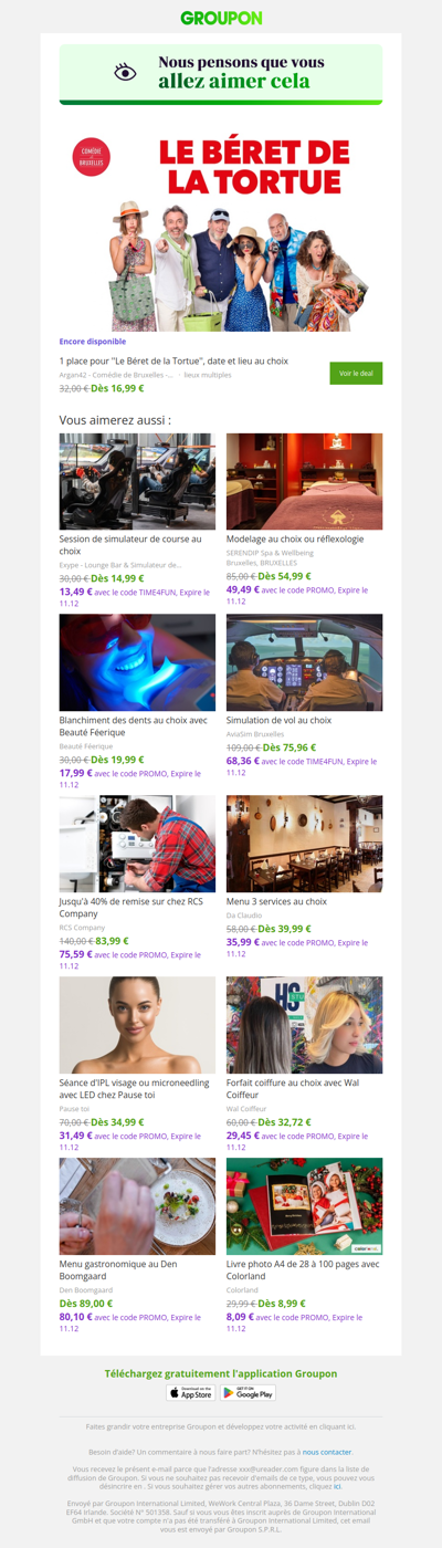 L'offre que tu as vue est toujours dispo !