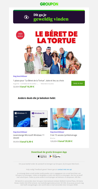 Zeg ja tegen deze deal! Hij is nog steeds beschikbaar!