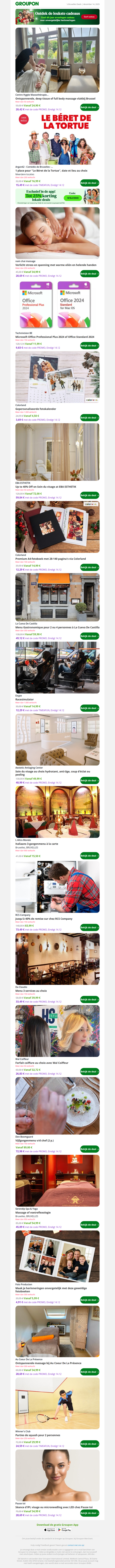 Ontspannende, deep tissue of full body massage vlakbij Brussel