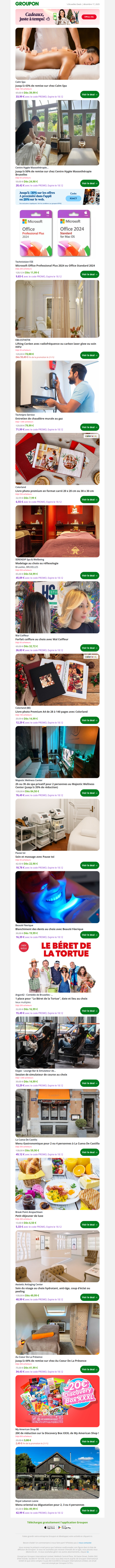 Jusqu'à 43% de remise sur chez Calm Spa