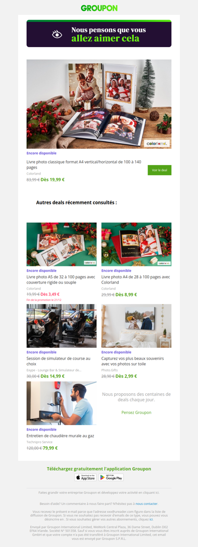 L'offre que tu as vue est toujours dispo !