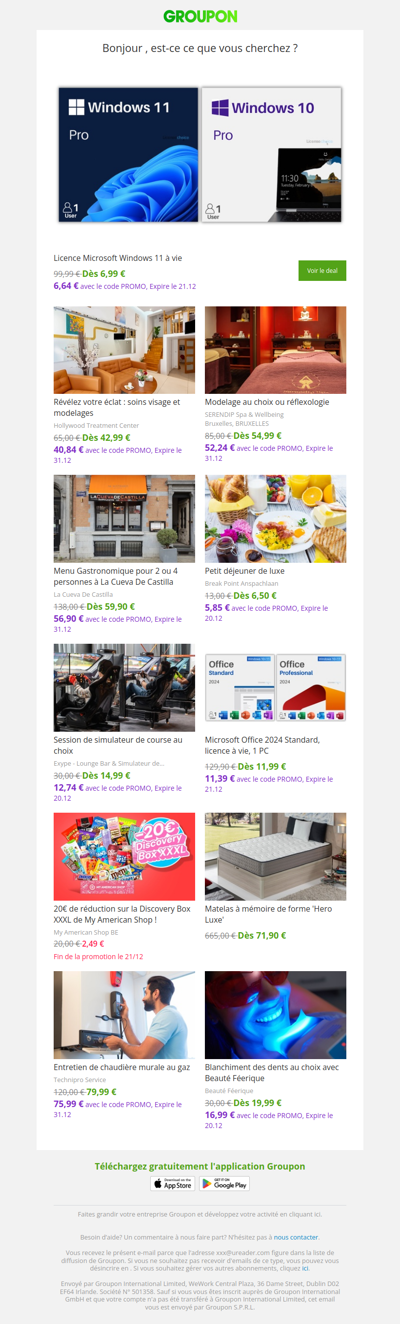 Les clients qui ont acheté cette offre sont aussi intéressés par ces offres