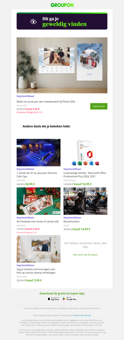 Zeg ja tegen deze deal! Hij is nog steeds beschikbaar!