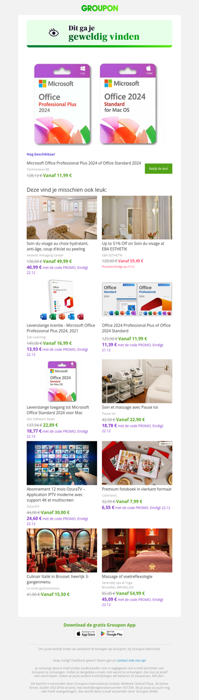 Zeg ja tegen deze deal! Hij is nog steeds beschikbaar!