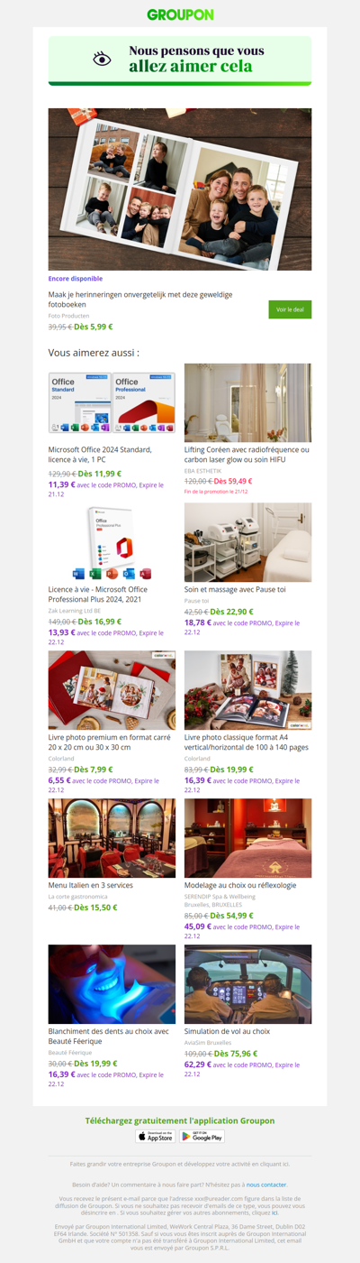 On est plutôt sûrs que tu vas adorer cette offre !