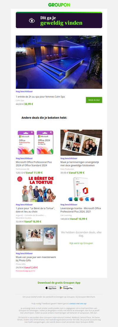 Zeg ja tegen deze deal! Hij is nog steeds beschikbaar!