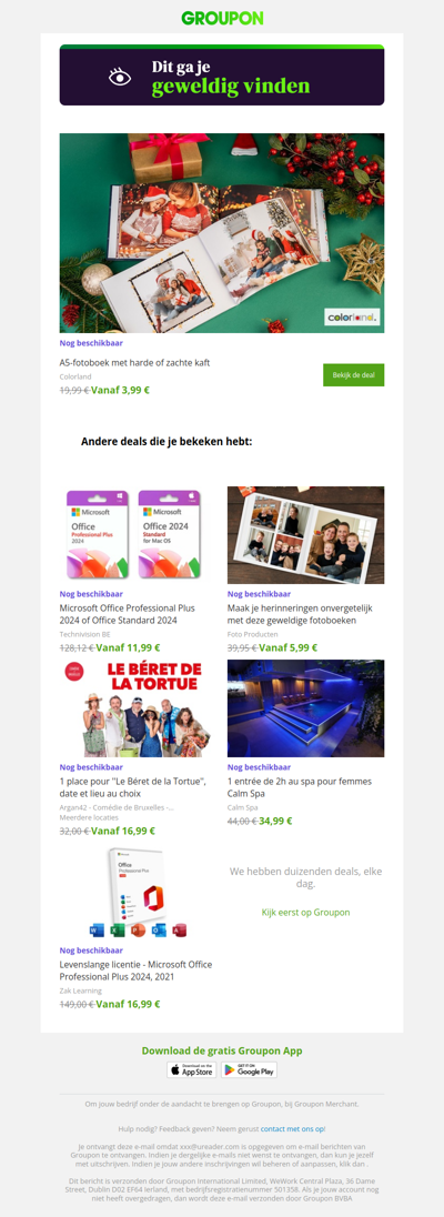 Zeg ja tegen deze deal! Hij is nog steeds beschikbaar!