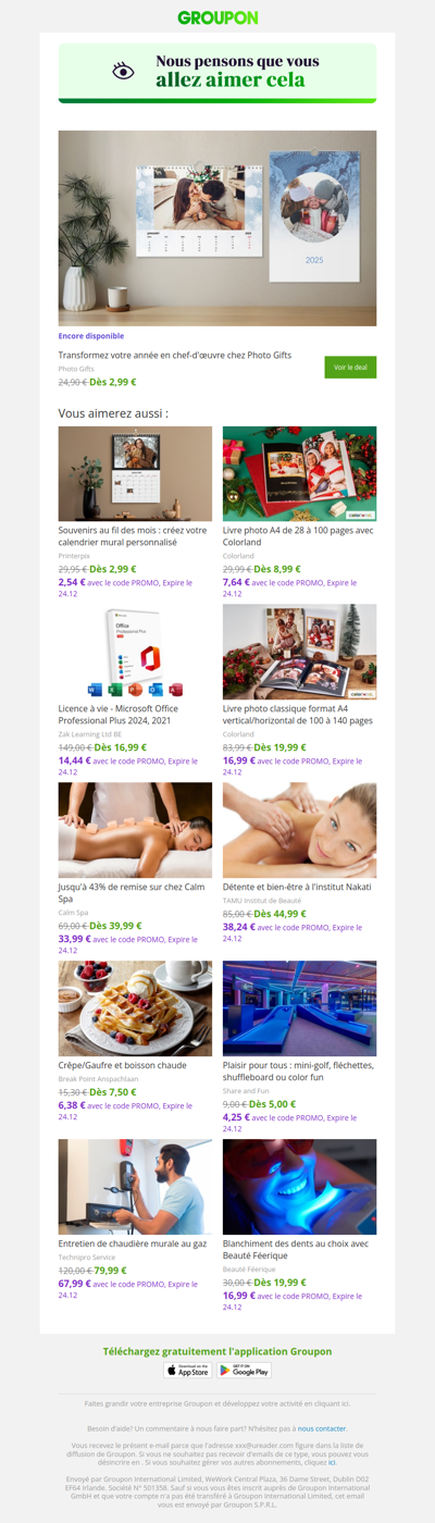 L'offre que tu as vue est toujours dispo !