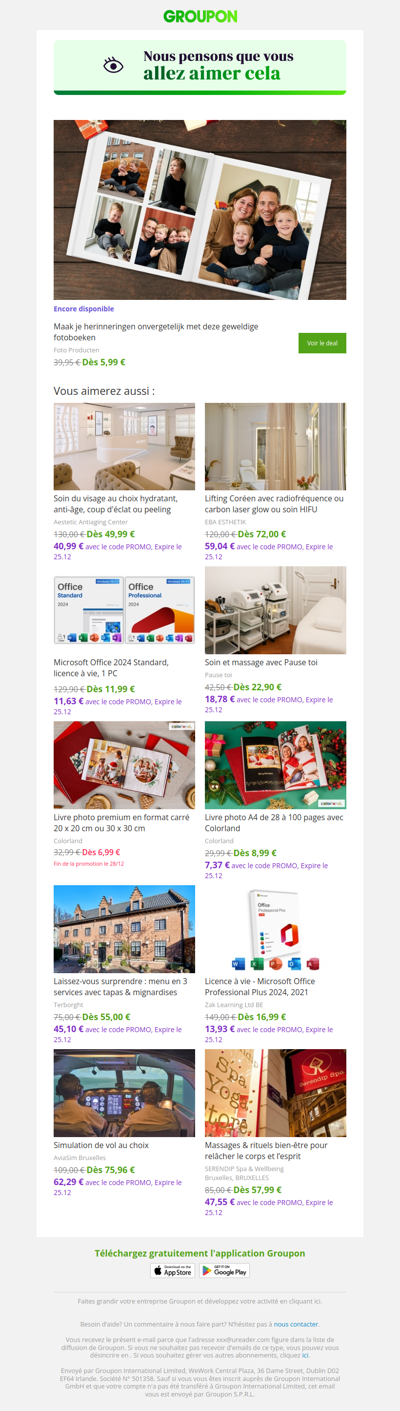 L'offre que tu as vue est toujours dispo !