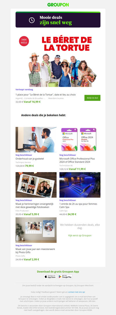 Tik-tok... de tijd raakt op om deze deal te pakken!