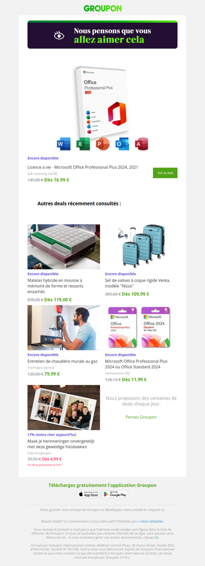 On est plutôt sûrs que tu vas adorer cette offre !