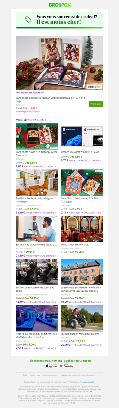 L'offre que tu as vue est maintenant en promo !