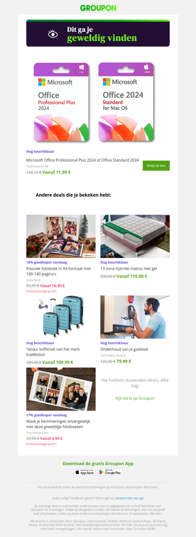 We zijn er vrij zeker van dat je deze deal geweldig zult vinden!