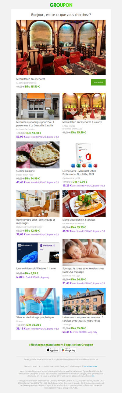 Les clients qui ont acheté cette offre sont aussi intéressés par ces offres